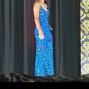 Elegant Blue Women's Dress